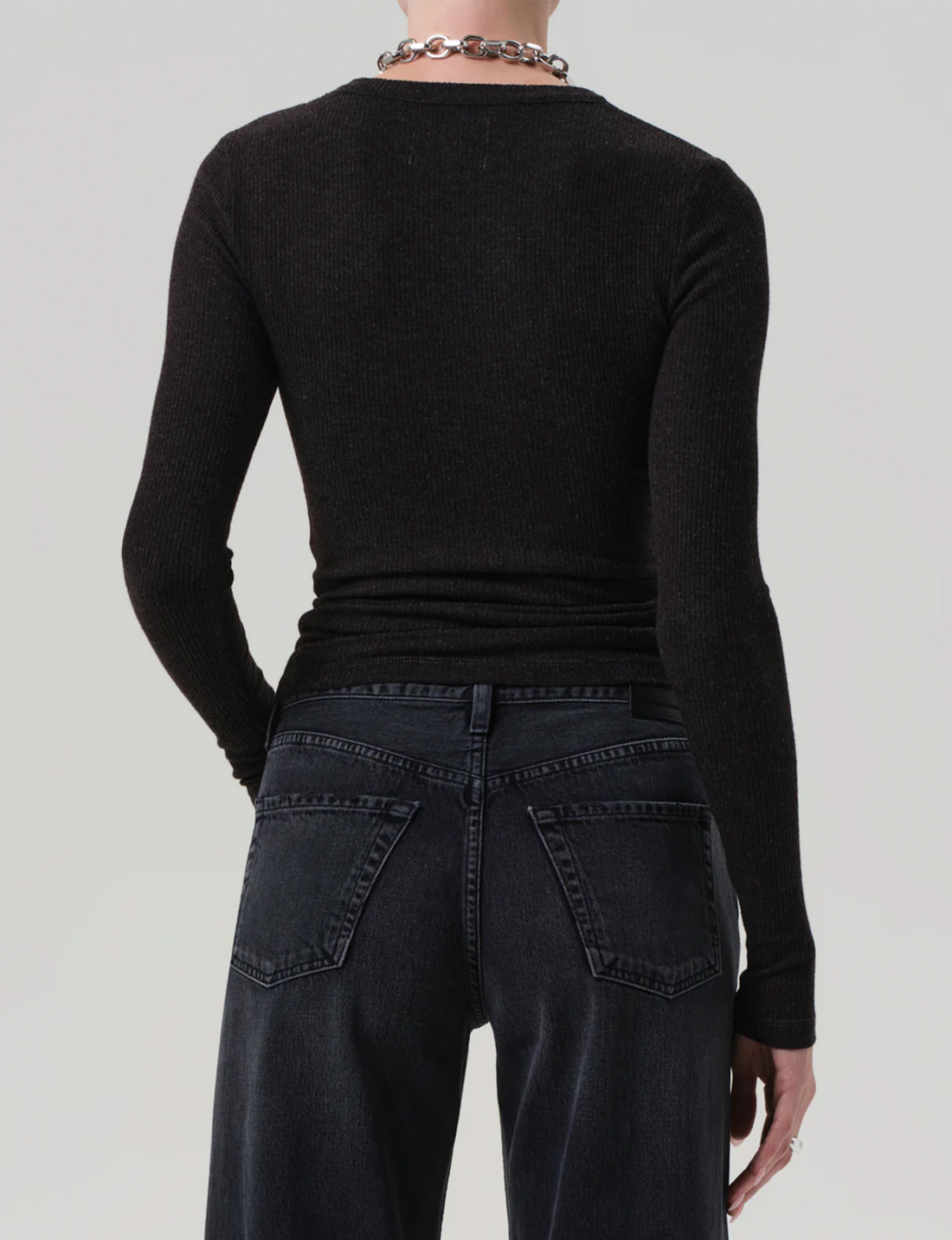 Bina Crewneck, Heather Brown