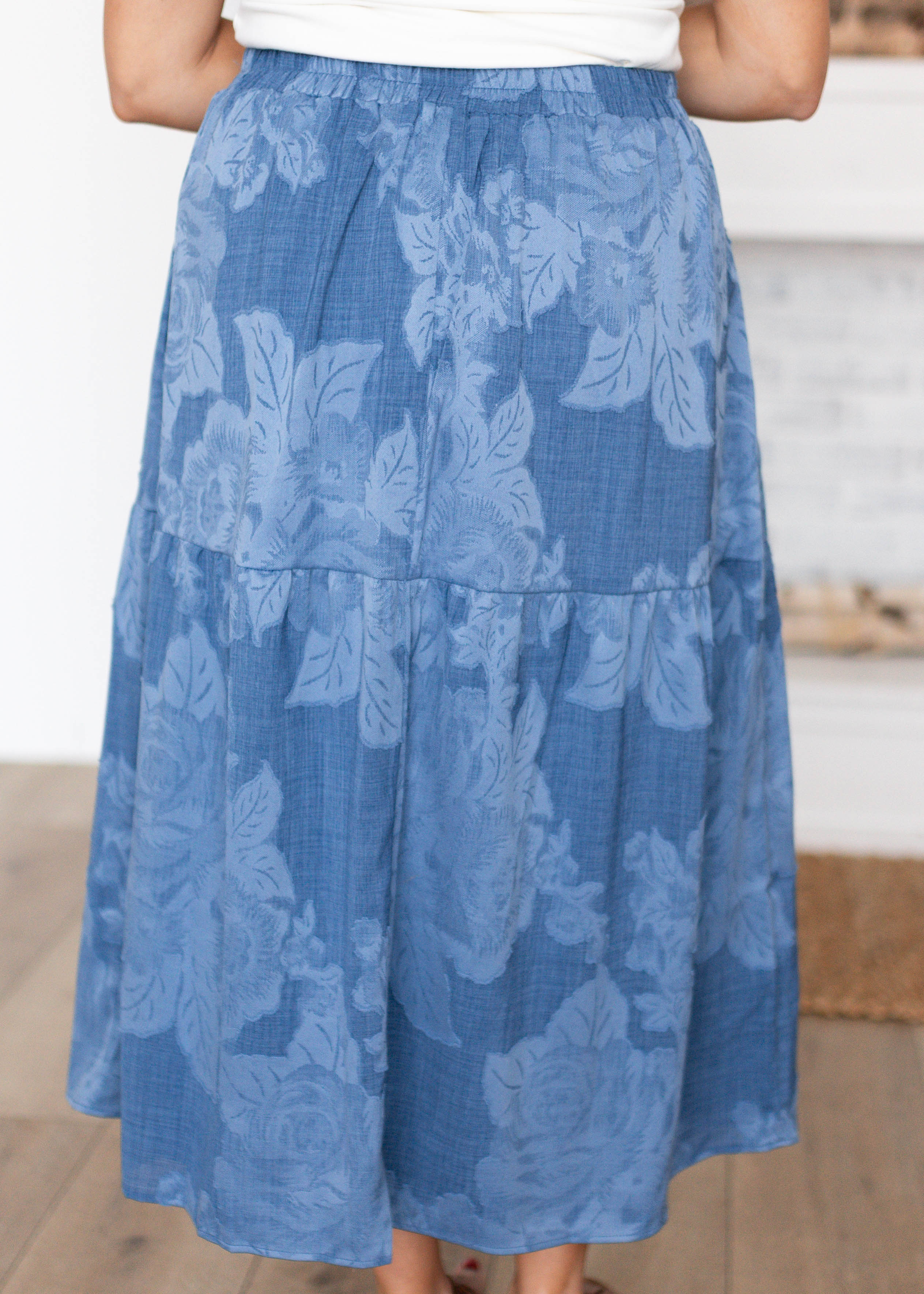 Alex Chambray Tiered Skirt