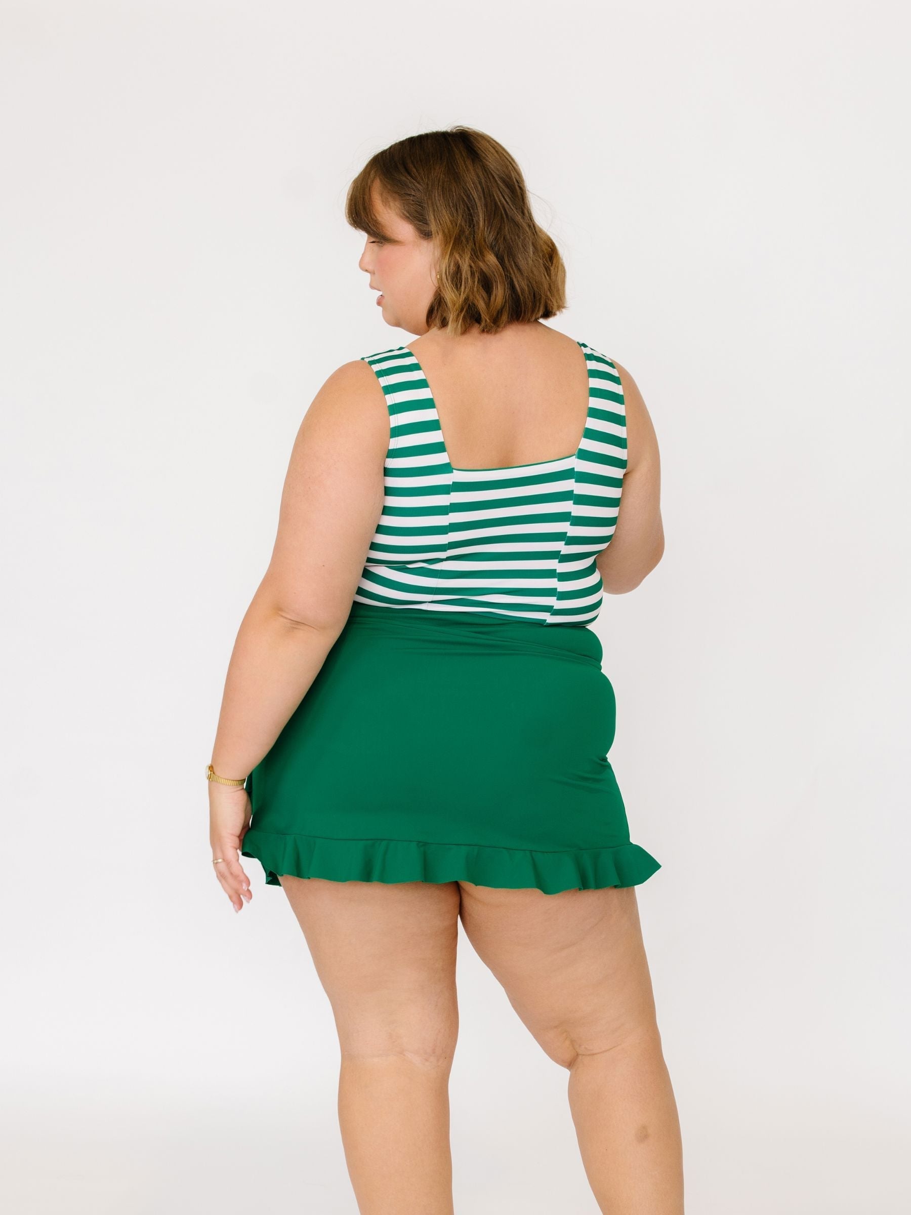 Emerald Ruffle Skirt w/ Bottoms