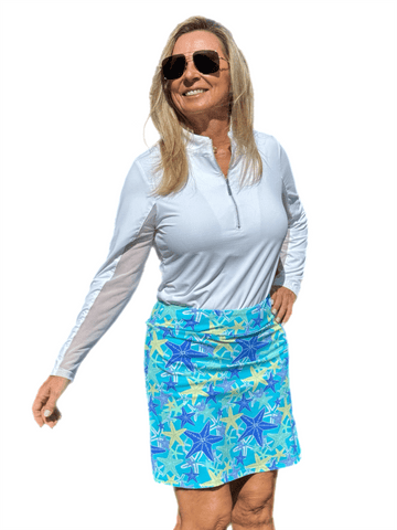 Pull-on Zip Skort with UPF50+ Starfish
