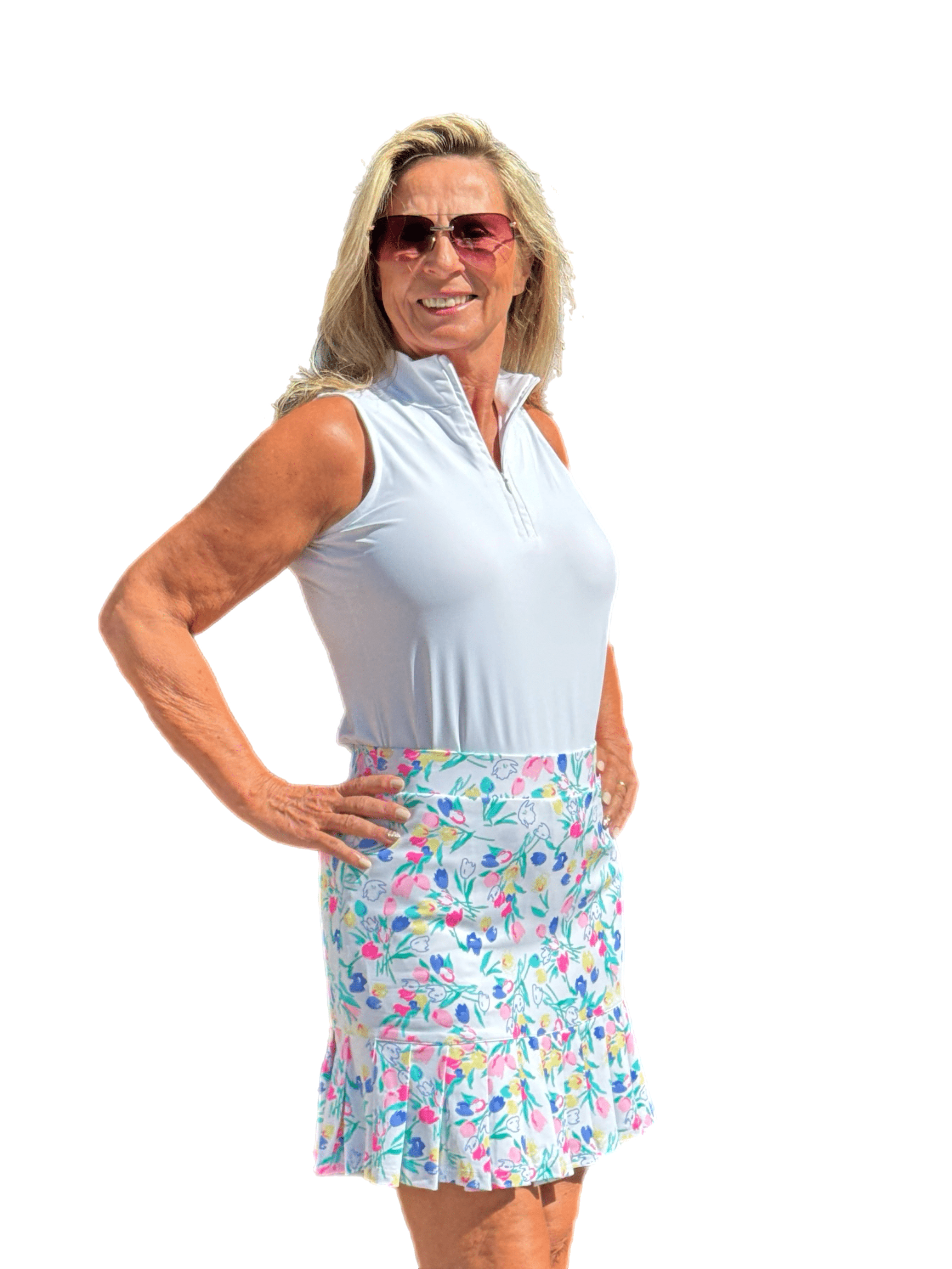 Pull-on Flounce Skort with UPF50+ Summer Breeze Tulip