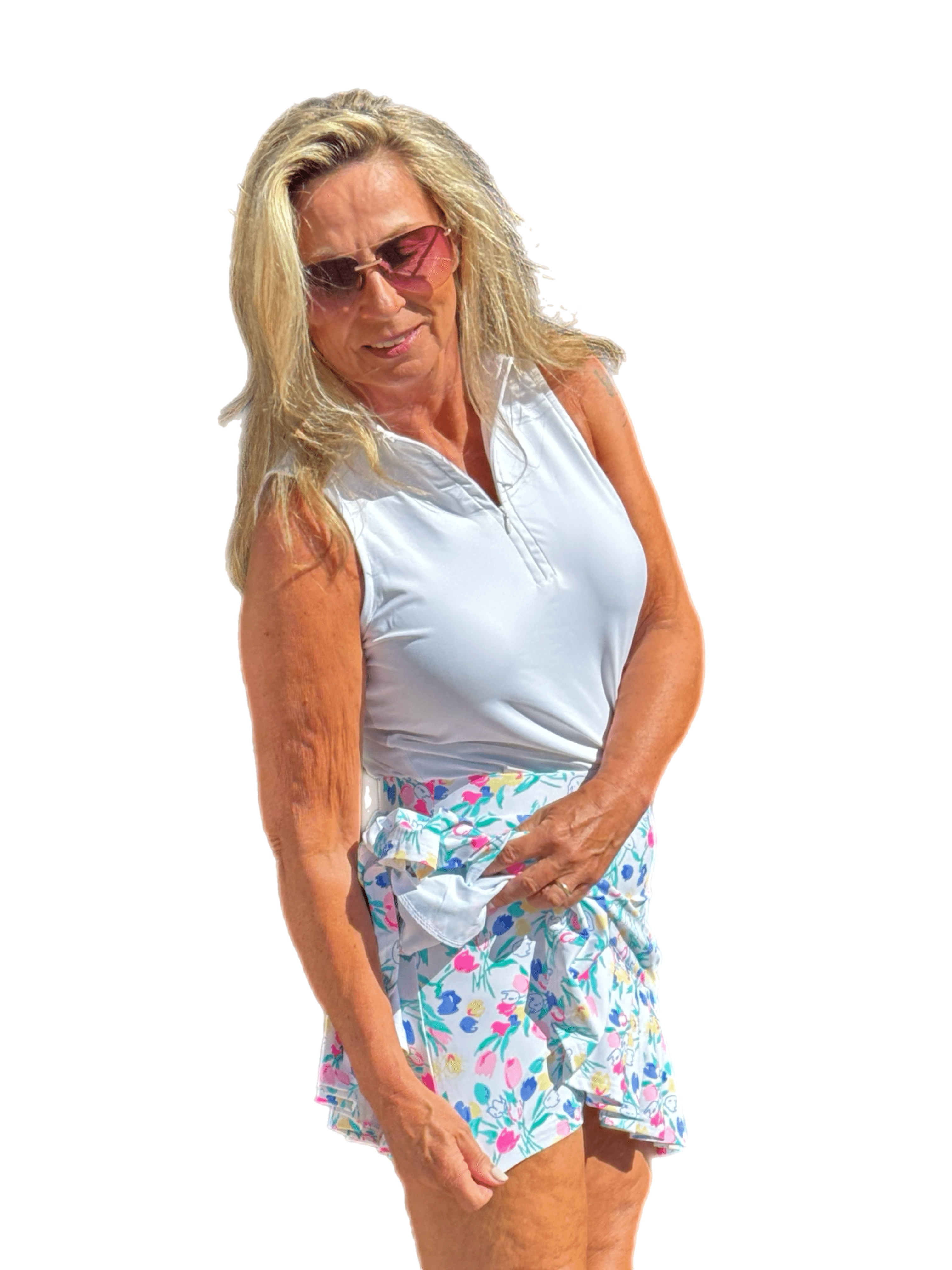 Pull-on Flounce Skort with UPF50+ Summer Breeze Tulip