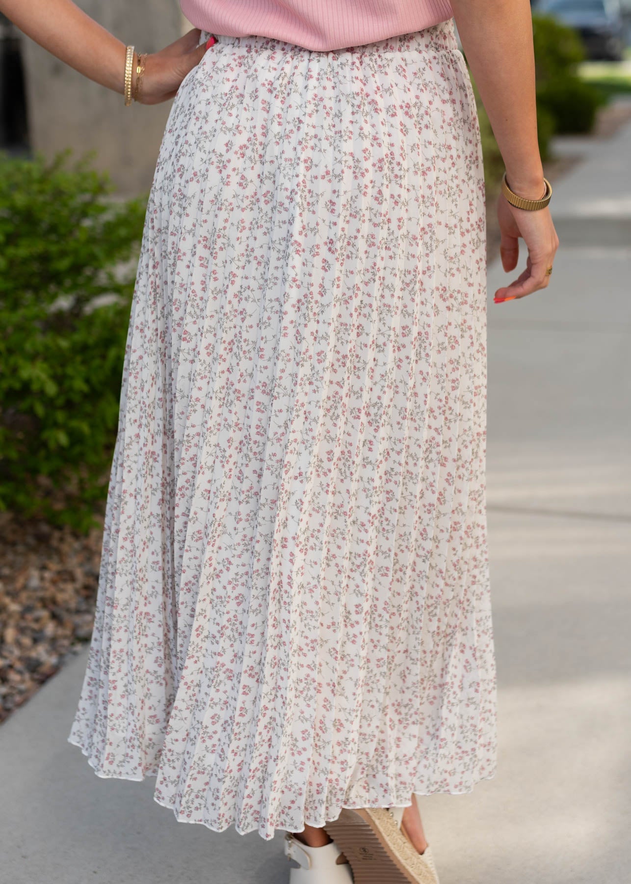 Jane White Floral Skirt
