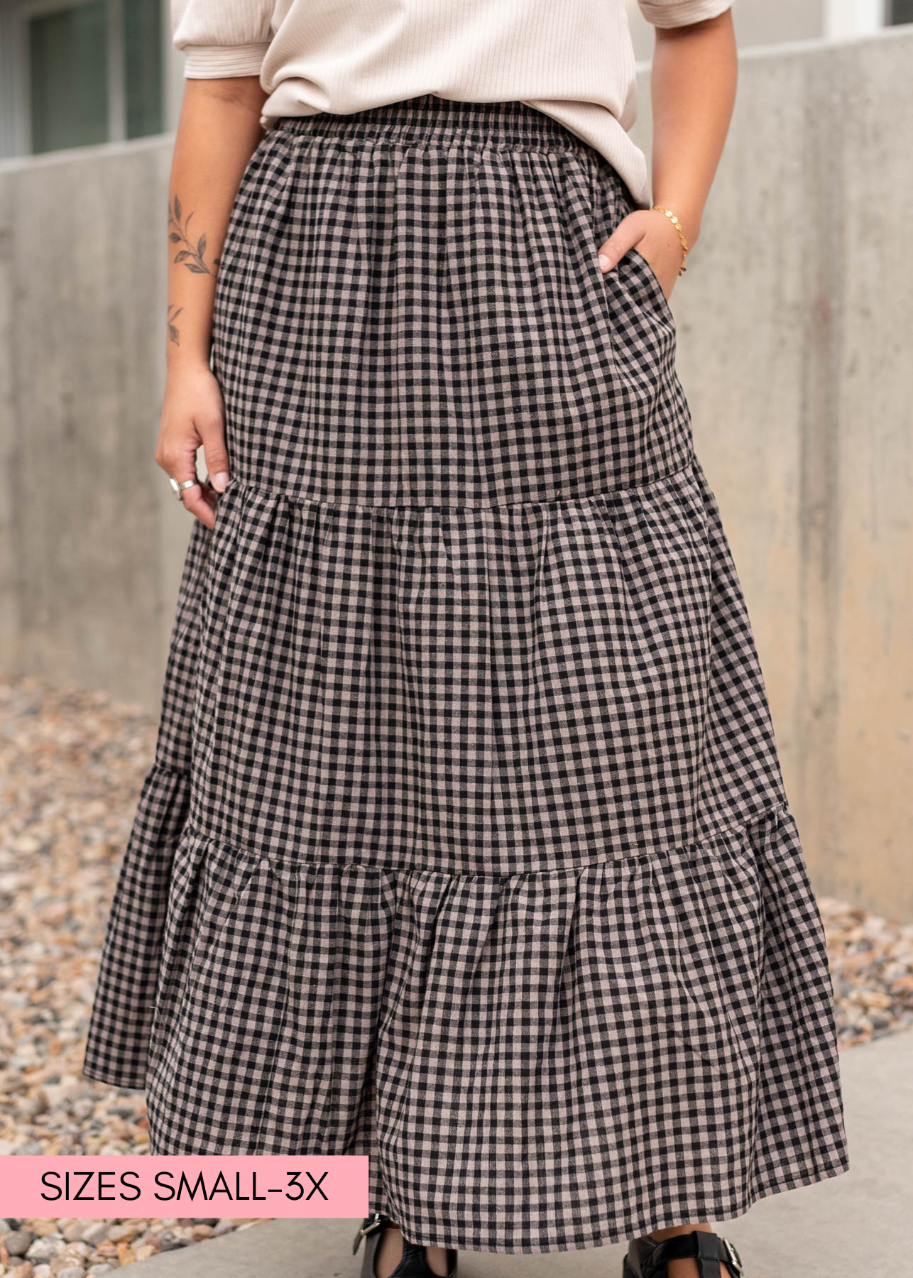 Jenna Black Gingham Skirt