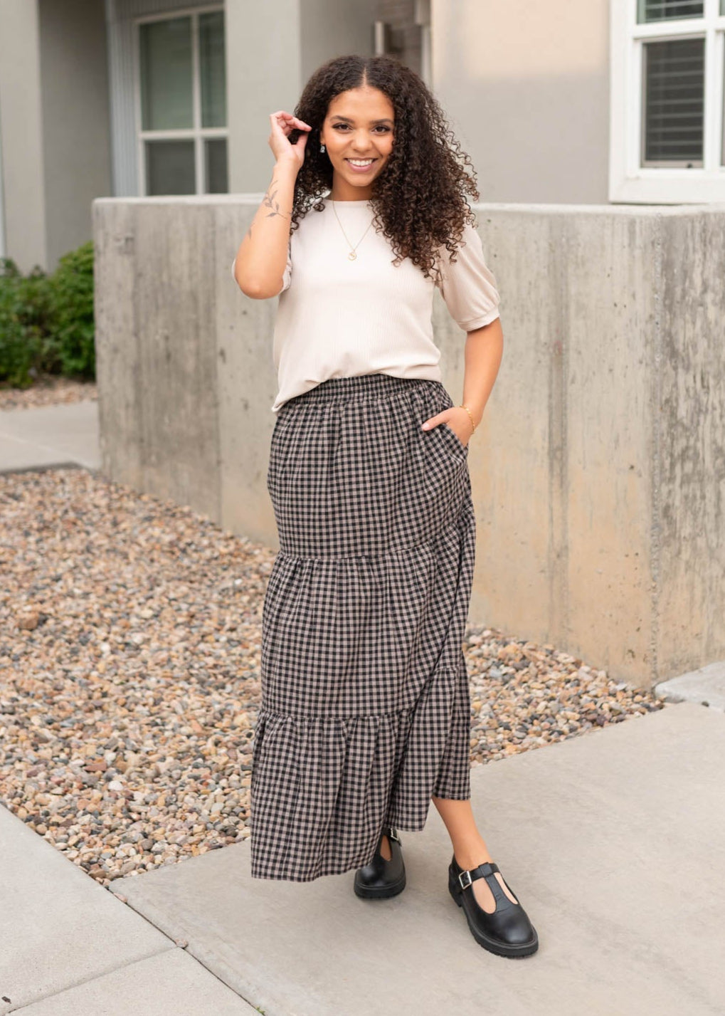 Jenna Black Gingham Skirt