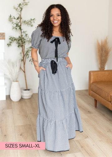 Rosalia Black Gingham Skirt