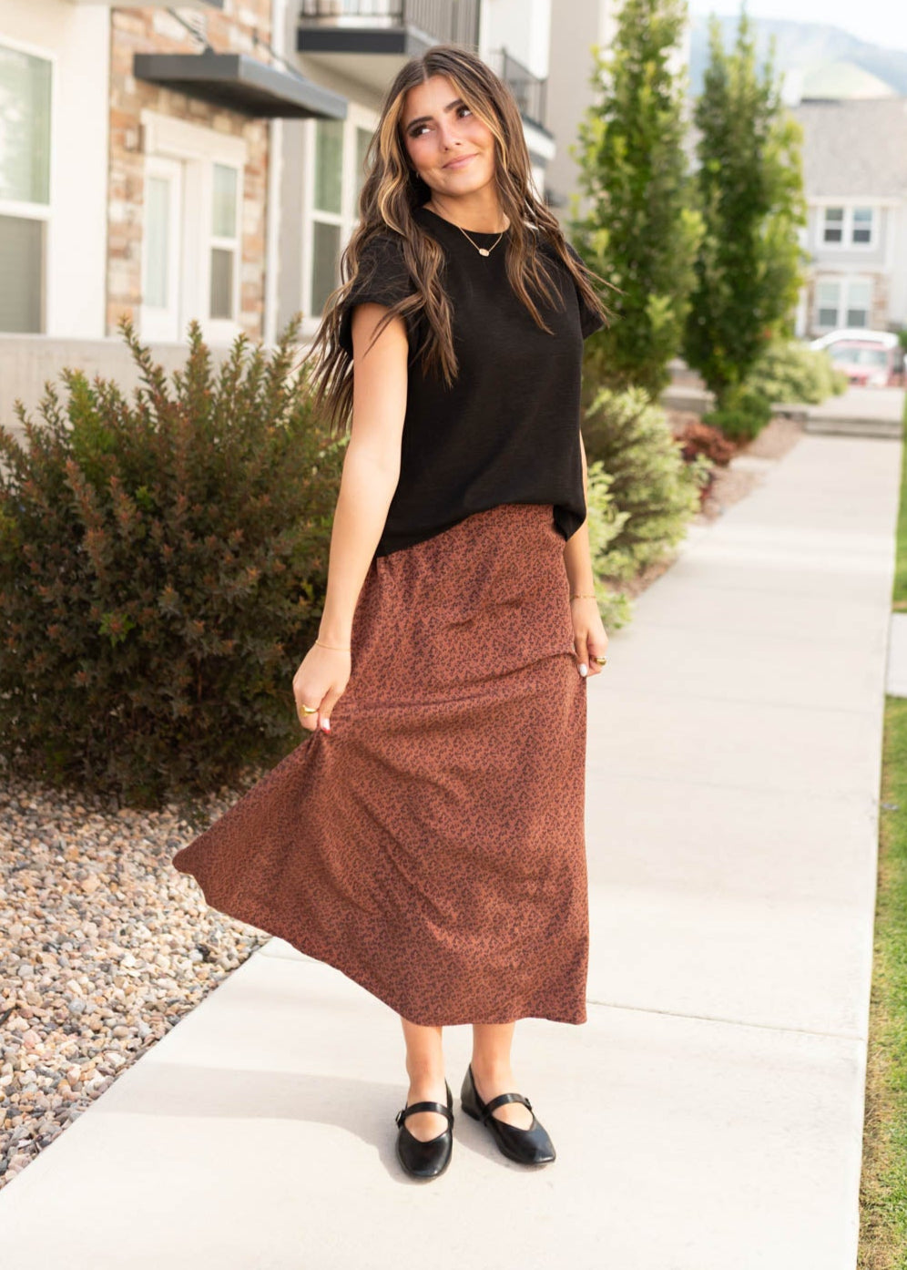 Sabrina Chestnut Pattern Skirt