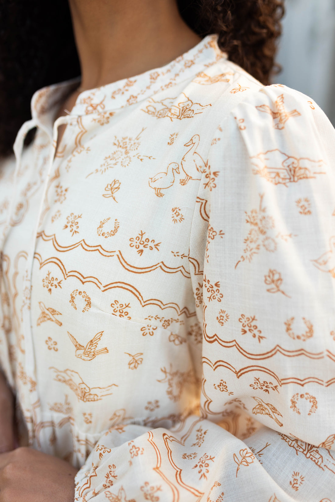 Tilley Cream Patterned Dress