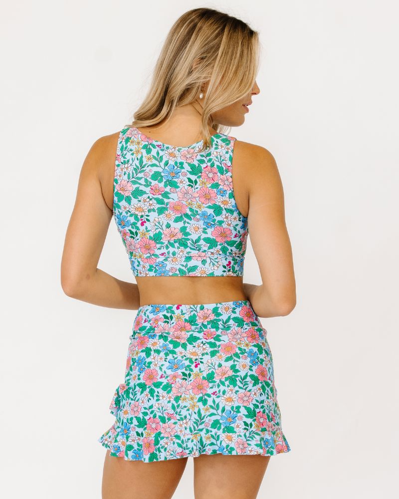 Trellis Floral Ruffle Skirt w/ Bottoms